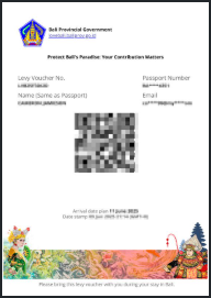 bali tourist tax mini