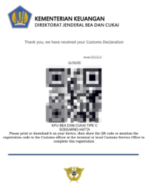 custom declaration indonesia